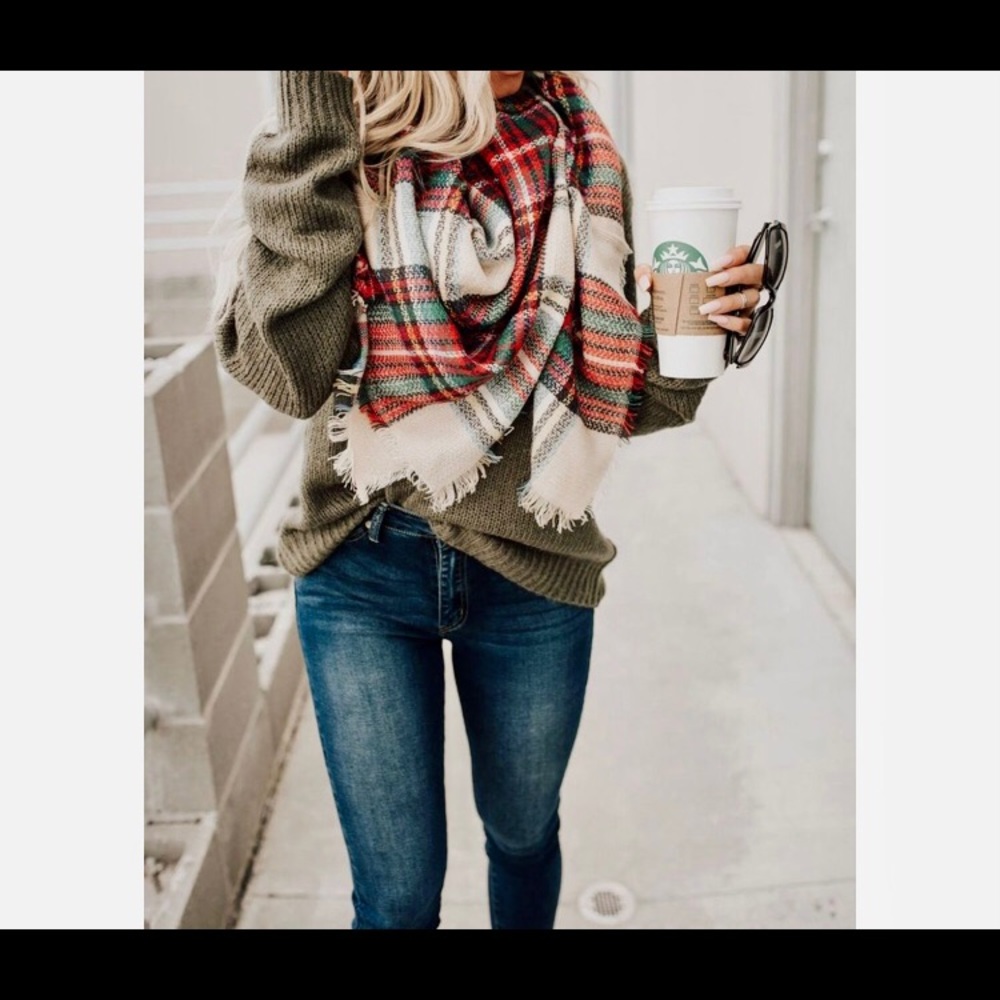 Modcloth Plaid Blanket Scarf